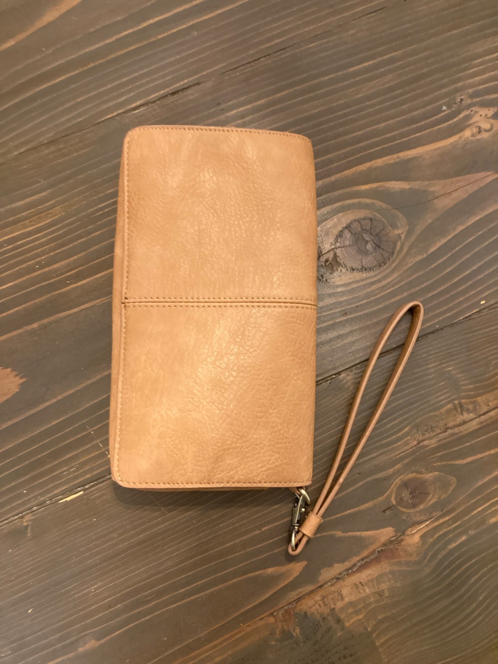 Women's Tan Wristlet Wallet